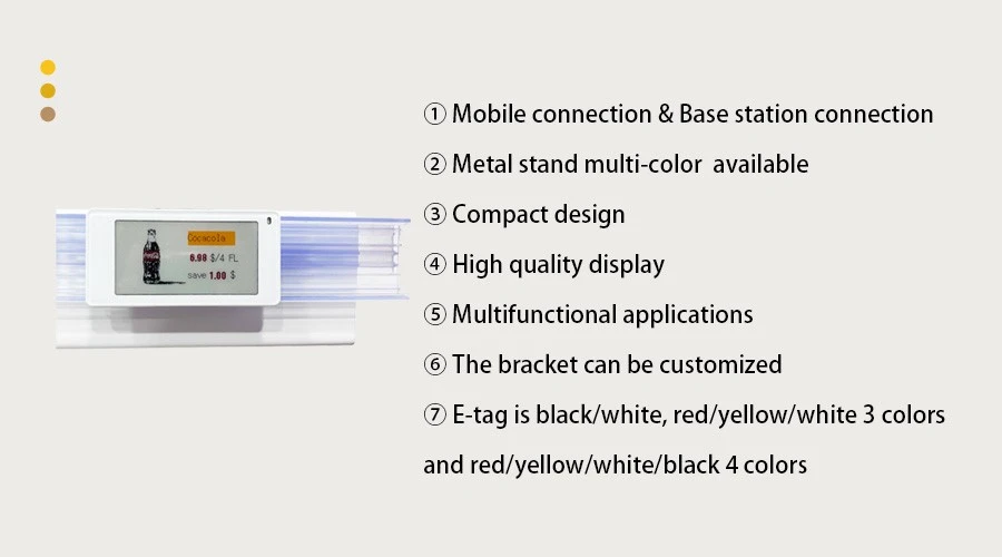 2.13inch electronic price tag extruison channel 2.13inch electronic price tag extruison channel